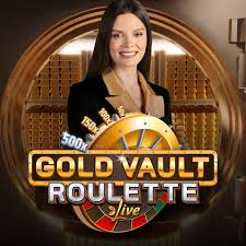 Gold Vault Roulette online game logo by Evolution on coolbetno.com