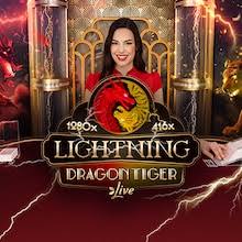 Lightning Dragon Tiger slot visual from Evolution available on coolbetno.com